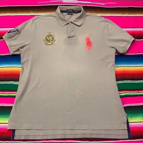 Polo Ralph Lauren Polo Shirt Men's XL Big Pink Pony Country Riders Jockey Club - Picture 2 of 10